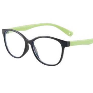 Children Unisex Blue Light Blocking Glasses In Dyed Black, Summer Protective Radiation Eyewear