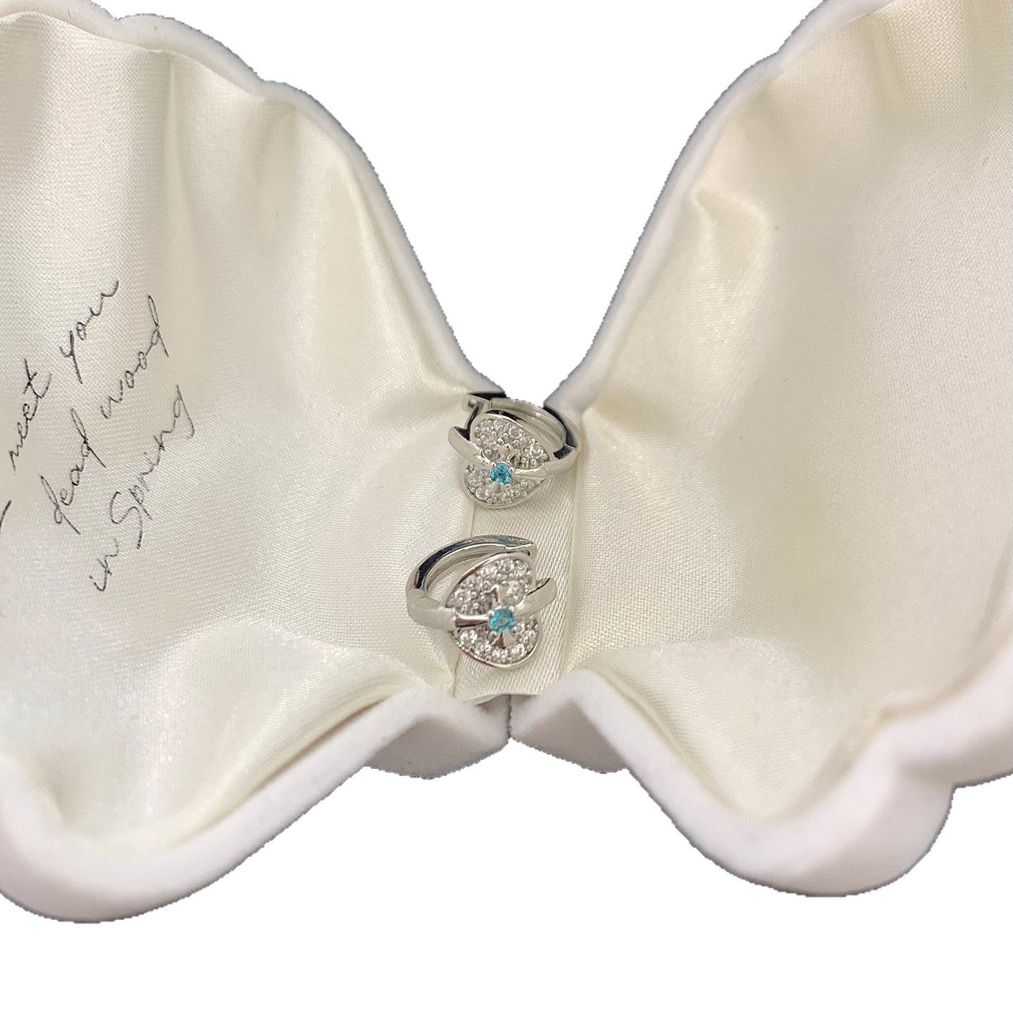 Heart Shape Earrings In Titanium Steel With Zircon Inlay, Platinum Plated, Unisex Design