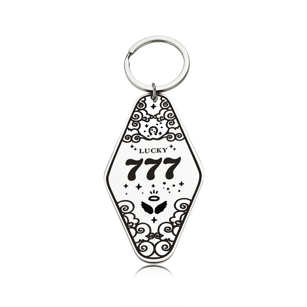 Christmas Rhombus Key Chain In Durable 304 Stainless Steel, Perfect Holiday Accessory