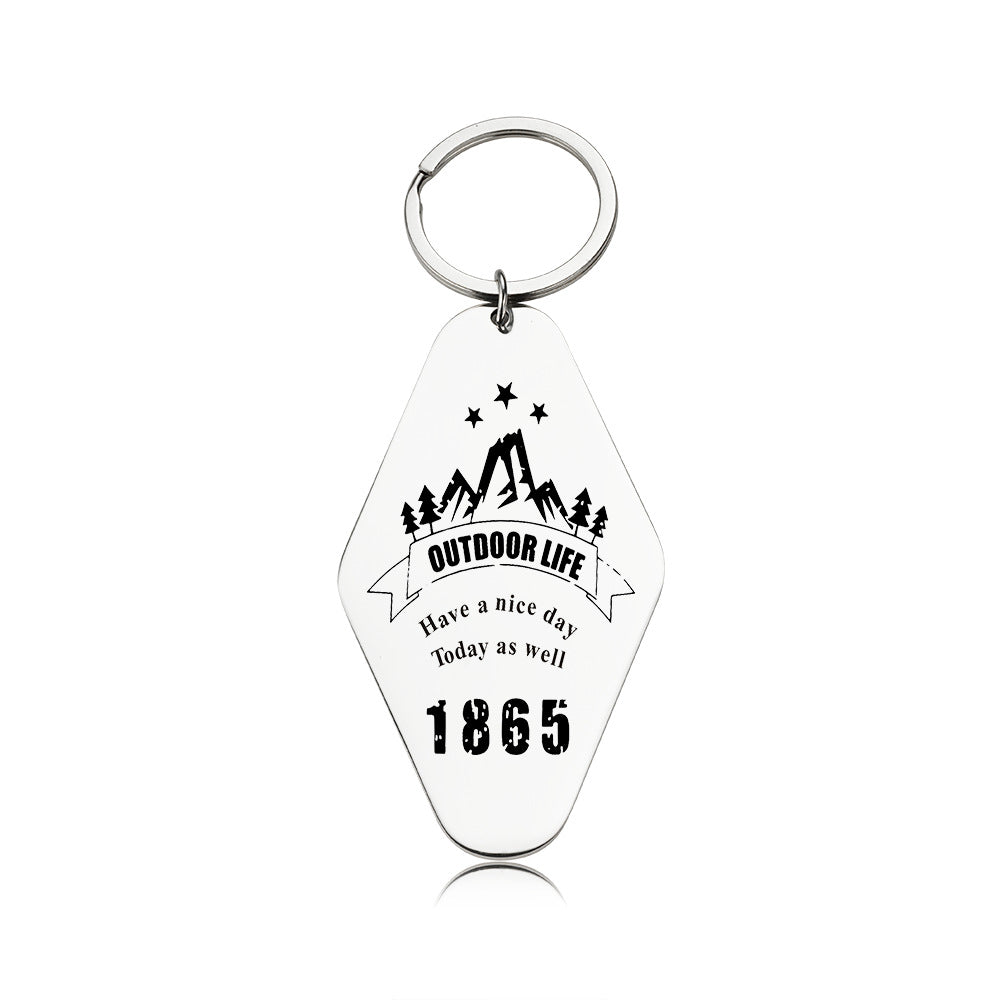 Christmas Rhombus Key Chain In Durable 304 Stainless Steel, Perfect Holiday Accessory