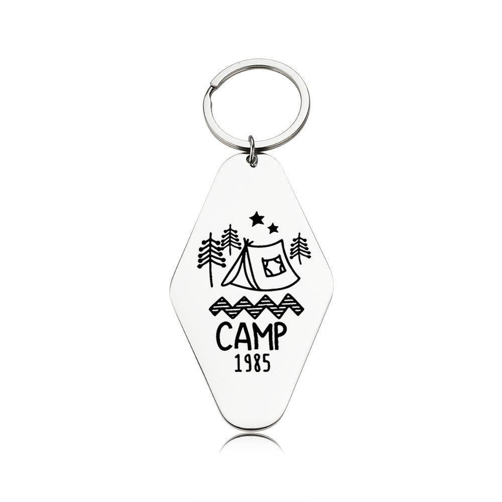 Christmas Rhombus Key Chain In Durable 304 Stainless Steel, Perfect Holiday Accessory