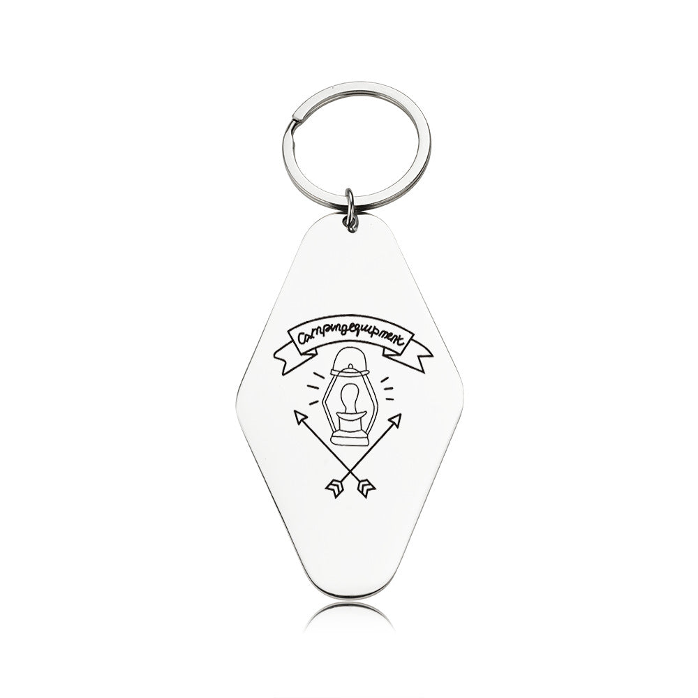 Christmas Rhombus Key Chain In Durable 304 Stainless Steel, Perfect Holiday Accessory