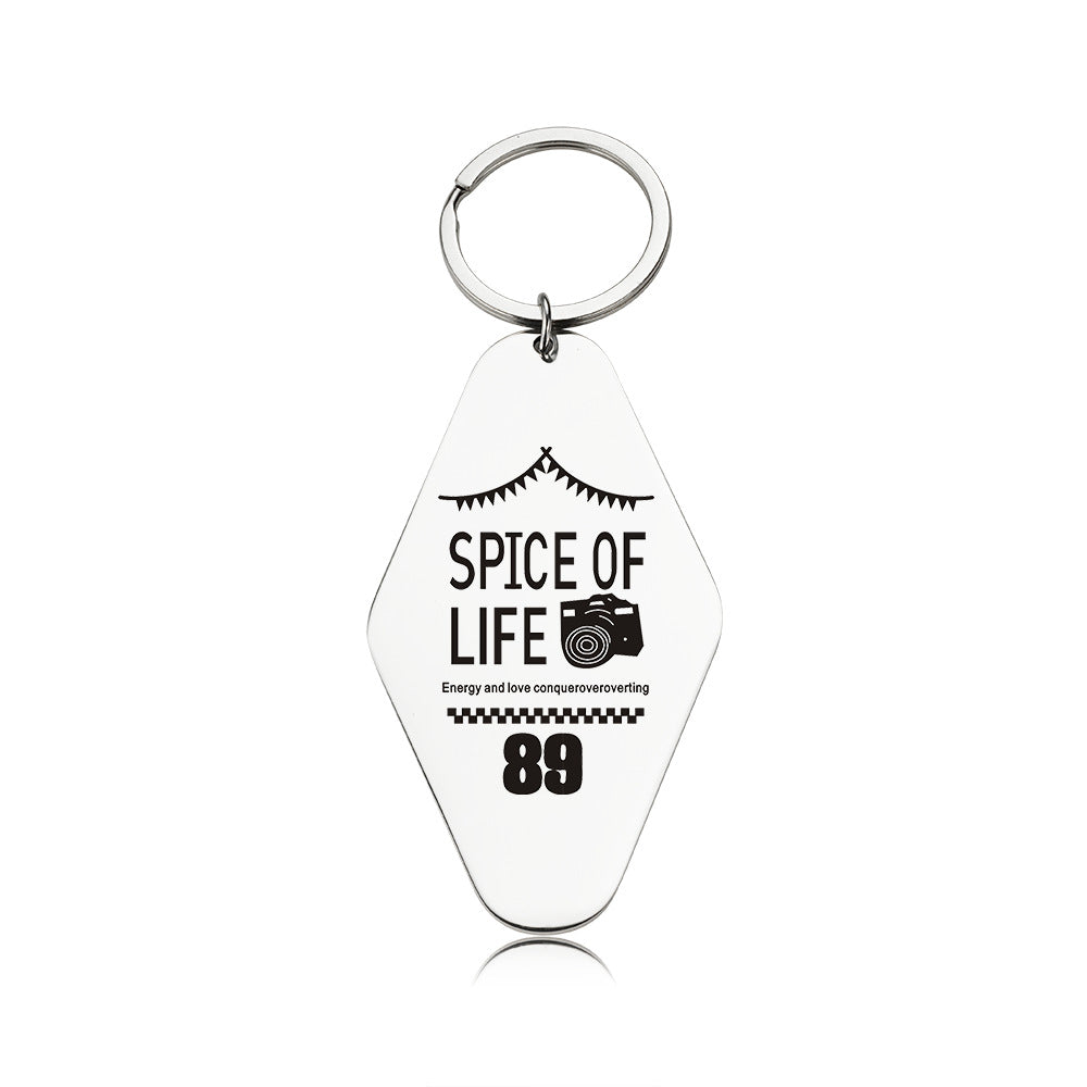 Christmas Rhombus Key Chain In Durable 304 Stainless Steel, Perfect Holiday Accessory