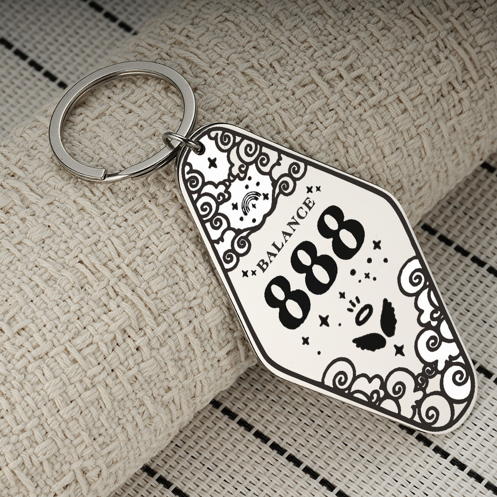 Christmas Rhombus Key Chain In Durable 304 Stainless Steel, Perfect Holiday Accessory