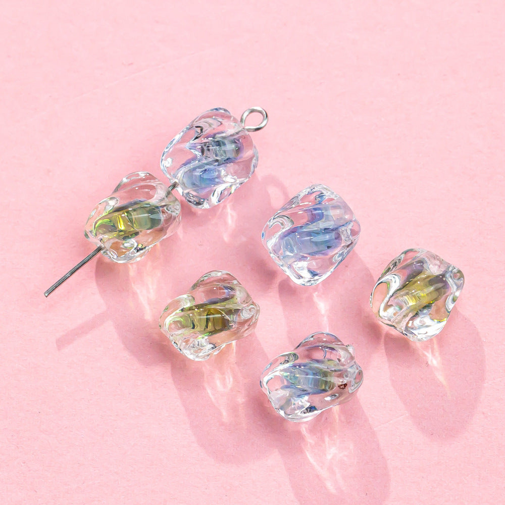 Handmade Glass Beads With Glass Bead Inlay For DIY Jewelry Making