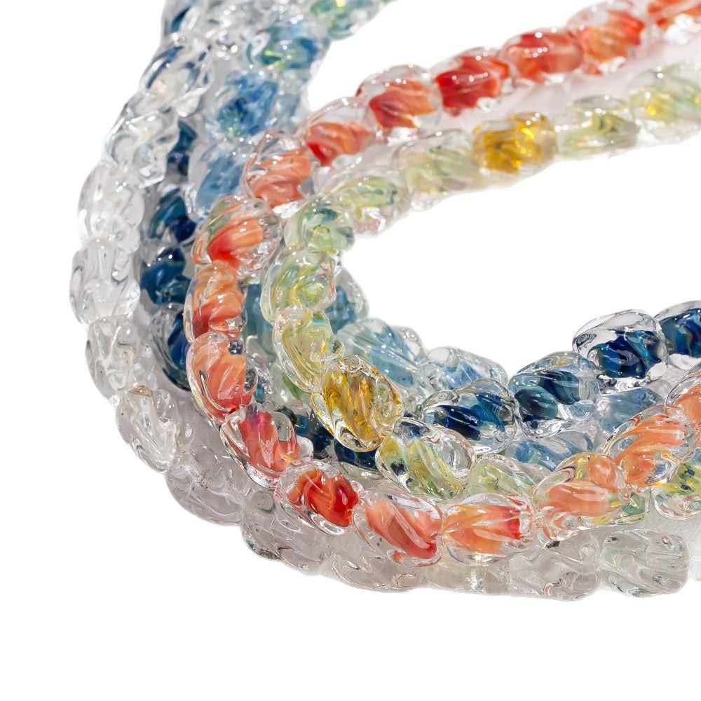 Handmade Glass Beads With Glass Bead Inlay For DIY Jewelry Making