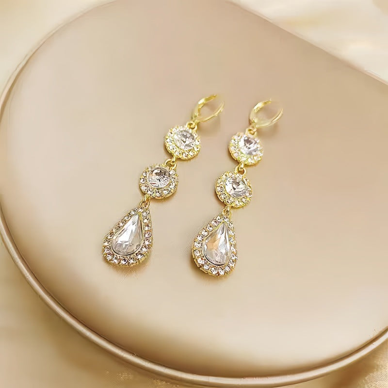 Flowers For Women Ear Hook Earrings Featuring May Birthstone Emerald With Zircon Inlay And 925 Sterling Silver Ear Pins