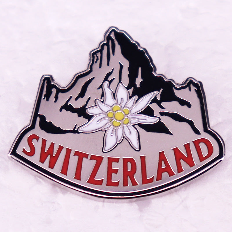 Flowers Pin Made Of Alloy With Electroplated Craftsmanship In Silver Color