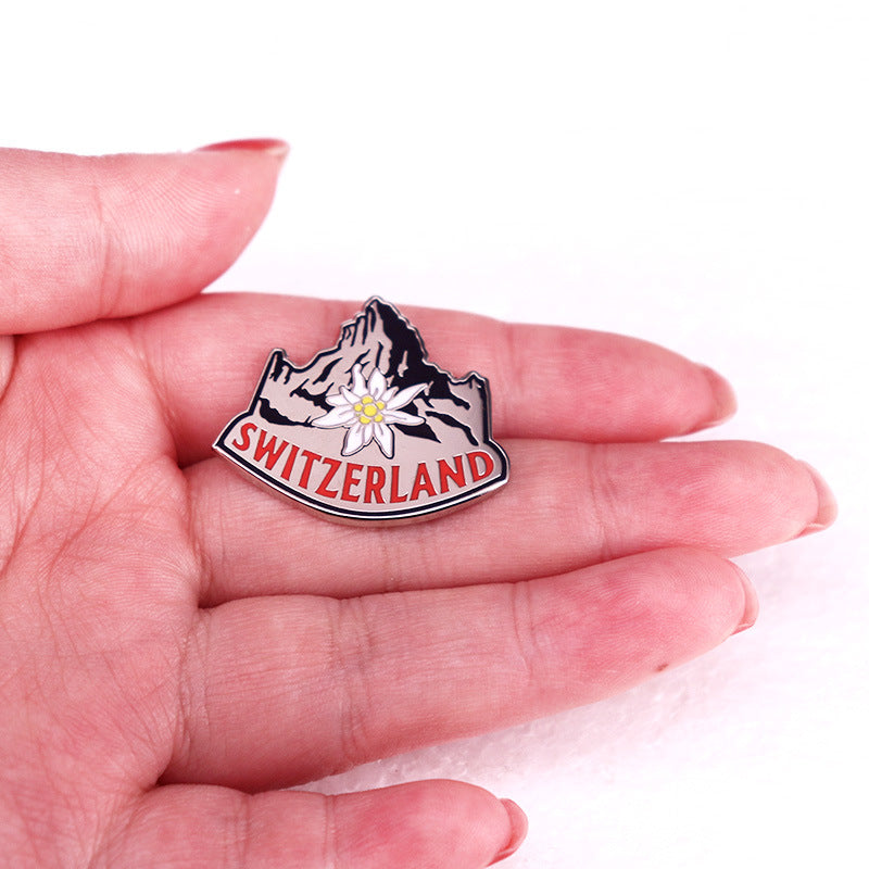 Flowers Pin Made Of Alloy With Electroplated Craftsmanship In Silver Color