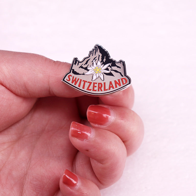 Flowers Pin Made Of Alloy With Electroplated Craftsmanship In Silver Color