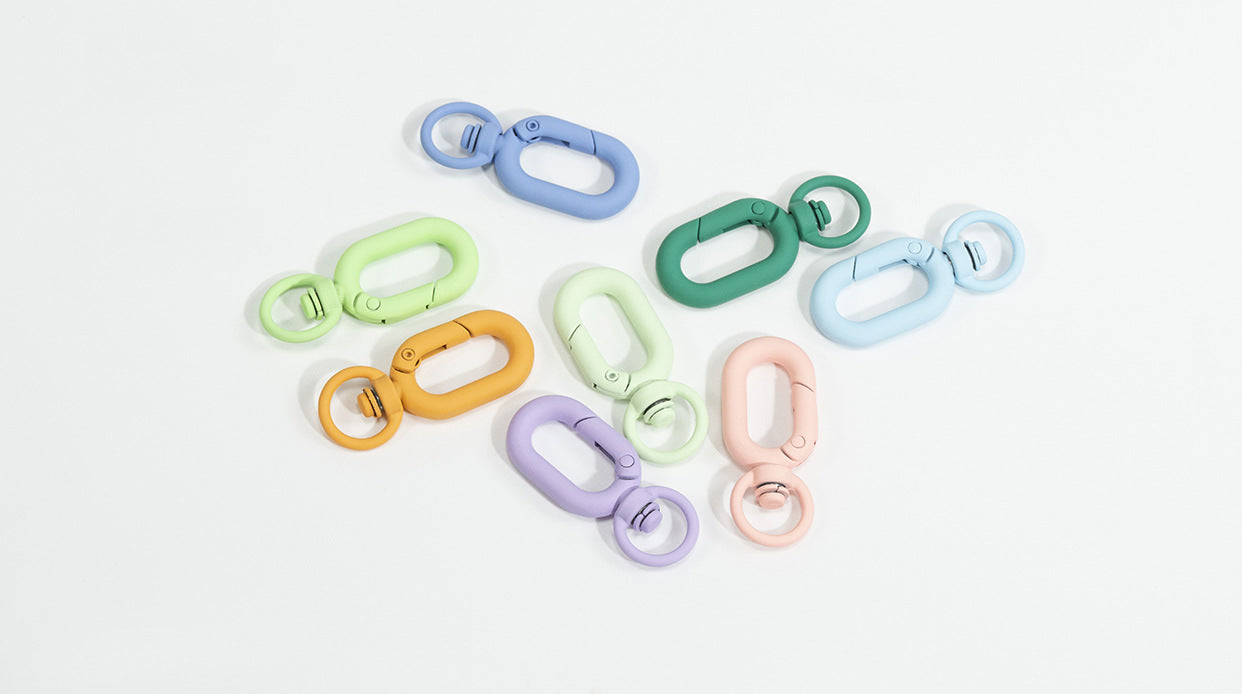 Infinity Alloy Open Jump Rings With Stoving Varnish, Multicolor Jewelry Accessories Featuring Spring Ring Trigger Clasp Closure