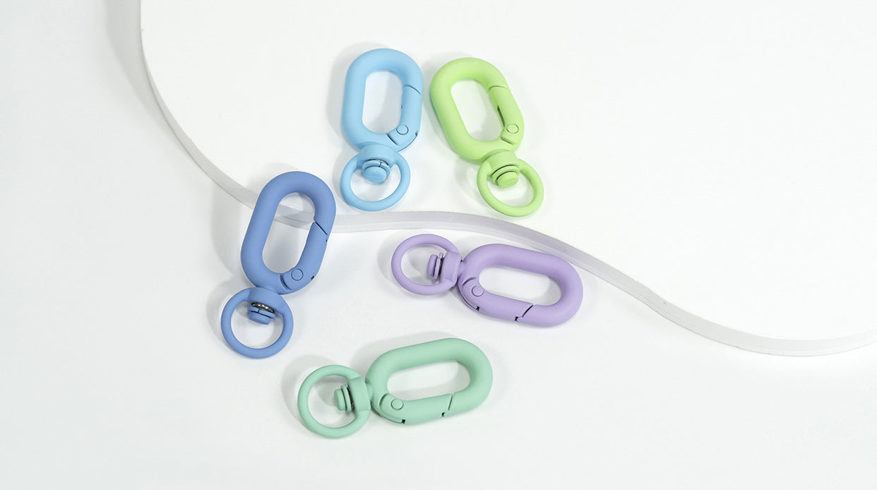 Infinity Alloy Open Jump Rings With Stoving Varnish, Multicolor Jewelry Accessories Featuring Spring Ring Trigger Clasp Closure