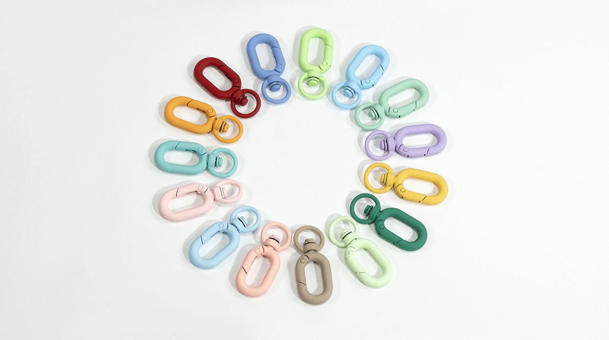 Infinity Alloy Open Jump Rings With Stoving Varnish, Multicolor Jewelry Accessories Featuring Spring Ring Trigger Clasp Closure