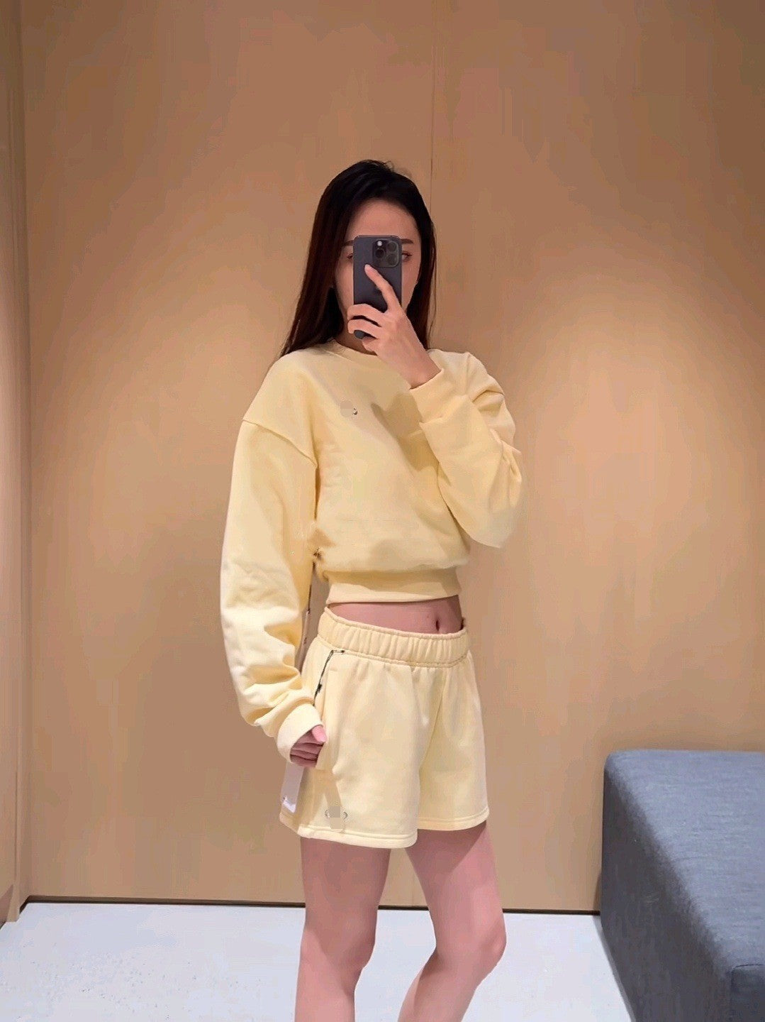 Casual Shorts Co-ord Set In Polyester Featuring 3D Print With Long Sleeve Top And Shorts, 2 Pieces Set