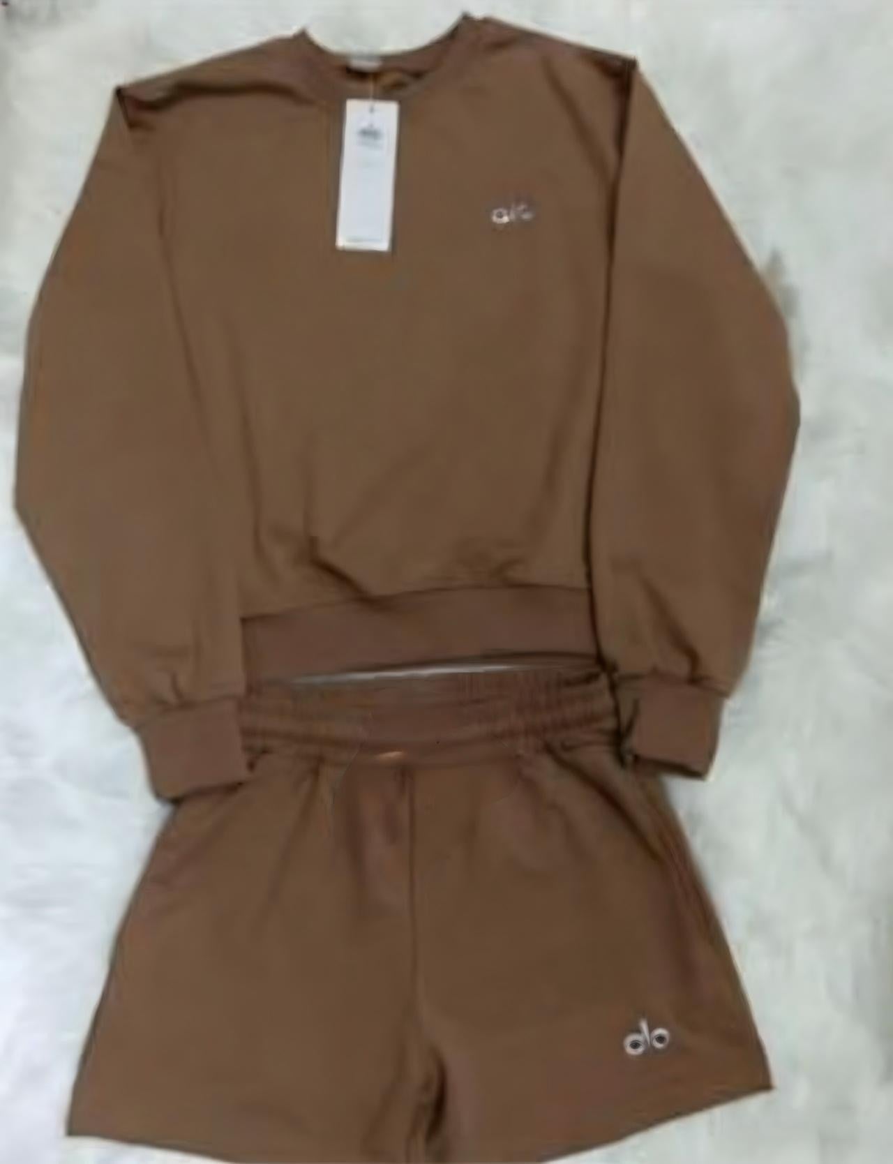 Casual Shorts Co-ord Set In Polyester Featuring 3D Print With Long Sleeve Top And Shorts, 2 Pieces Set