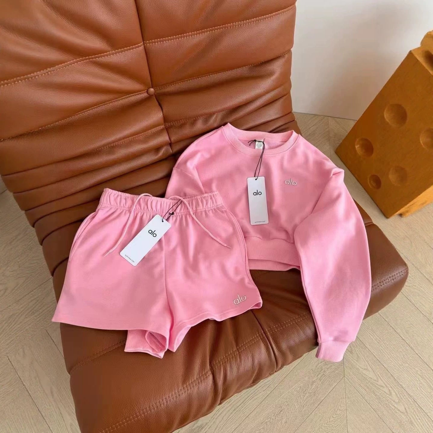 Casual Shorts Co-ord Set In Polyester Featuring 3D Print With Long Sleeve Top And Shorts, 2 Pieces Set
