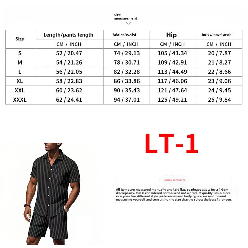 Men's Dyed Black Linen Stripe Shorts Co-ord Set With Jacquard Craft For Beach Occasion