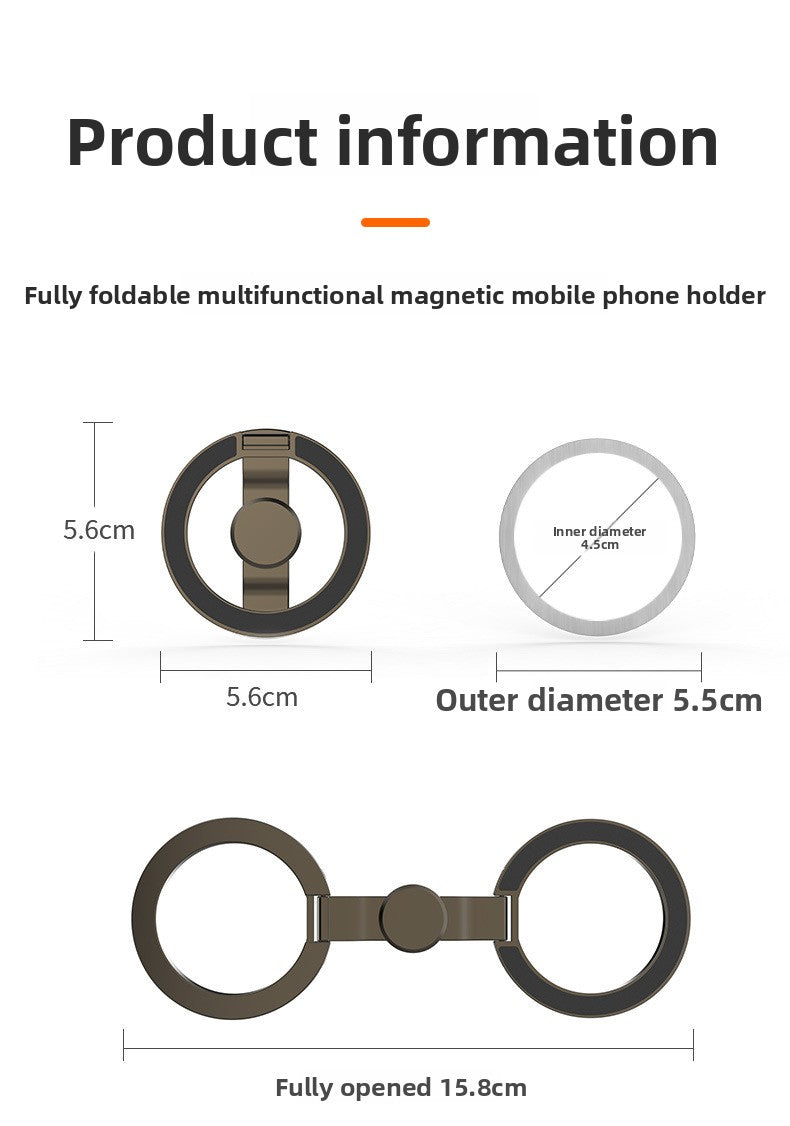 Alloy Folding Bracket With 360° Rotation, Grey Mobile Phone Stand