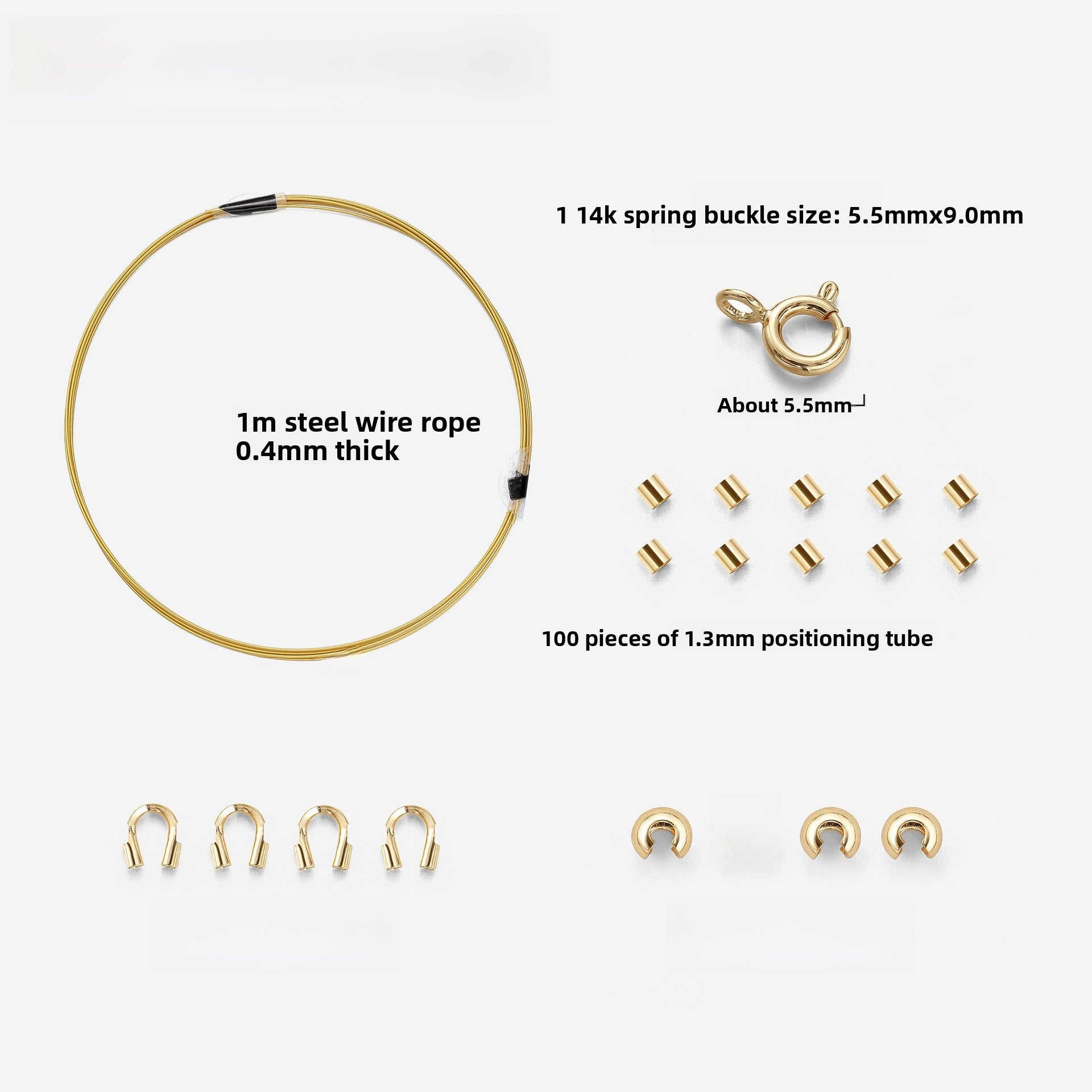 Copper Cord End Cap Jewelry Accessory In Simple Style With 18K Real Gold Plated Electroplated Finish, Gold Color