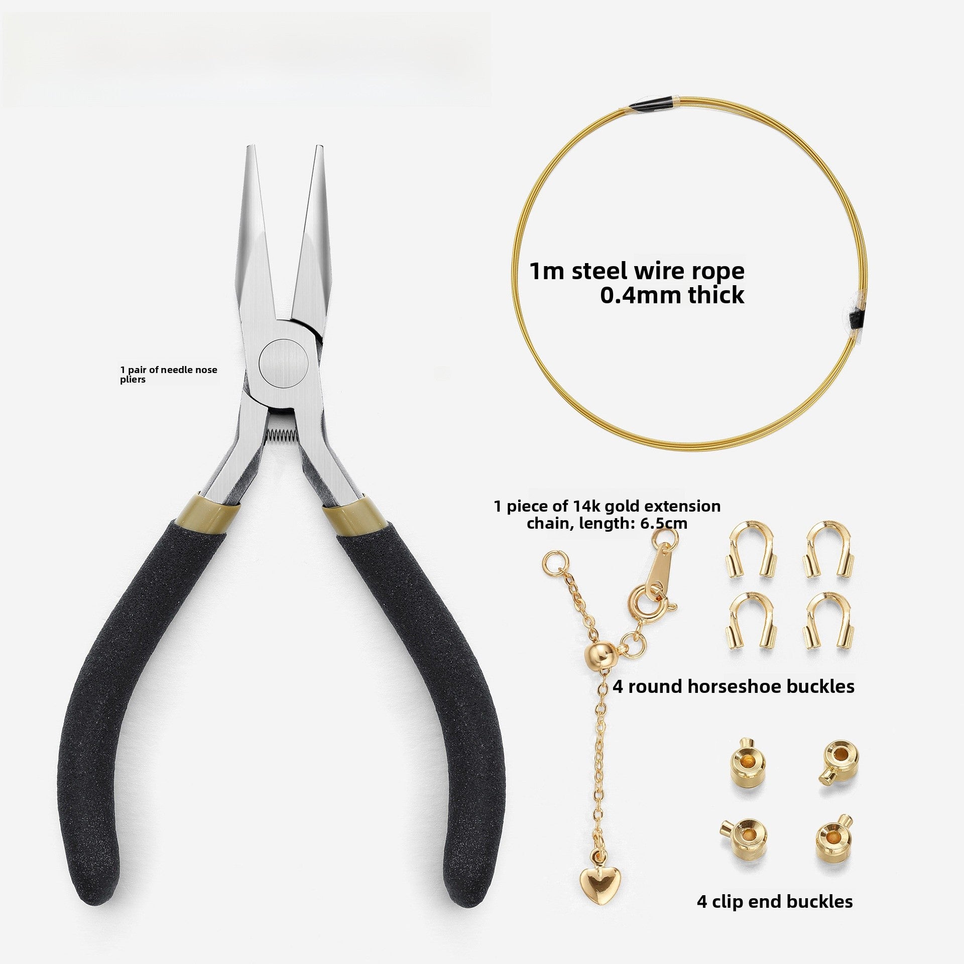 Copper Cord End Cap Jewelry Accessory In Simple Style With 18K Real Gold Plated Electroplated Finish, Gold Color