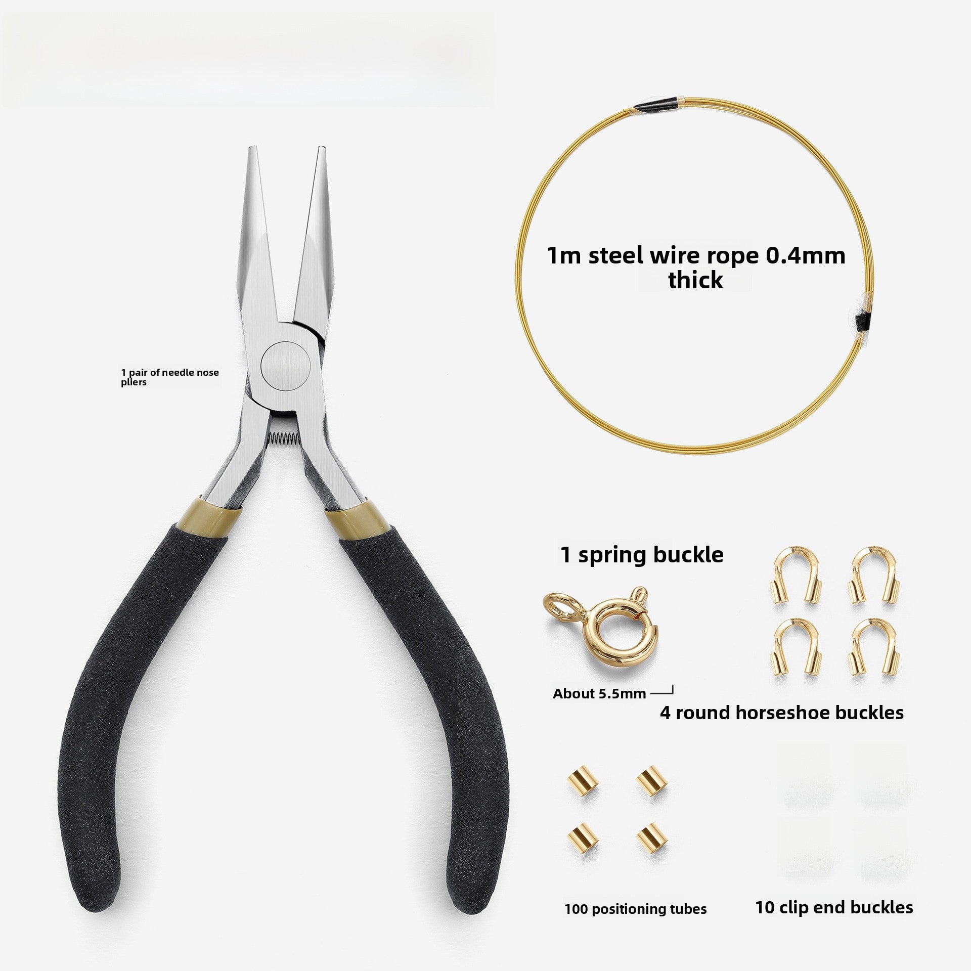 Copper Cord End Cap Jewelry Accessory In Simple Style With 18K Real Gold Plated Electroplated Finish, Gold Color