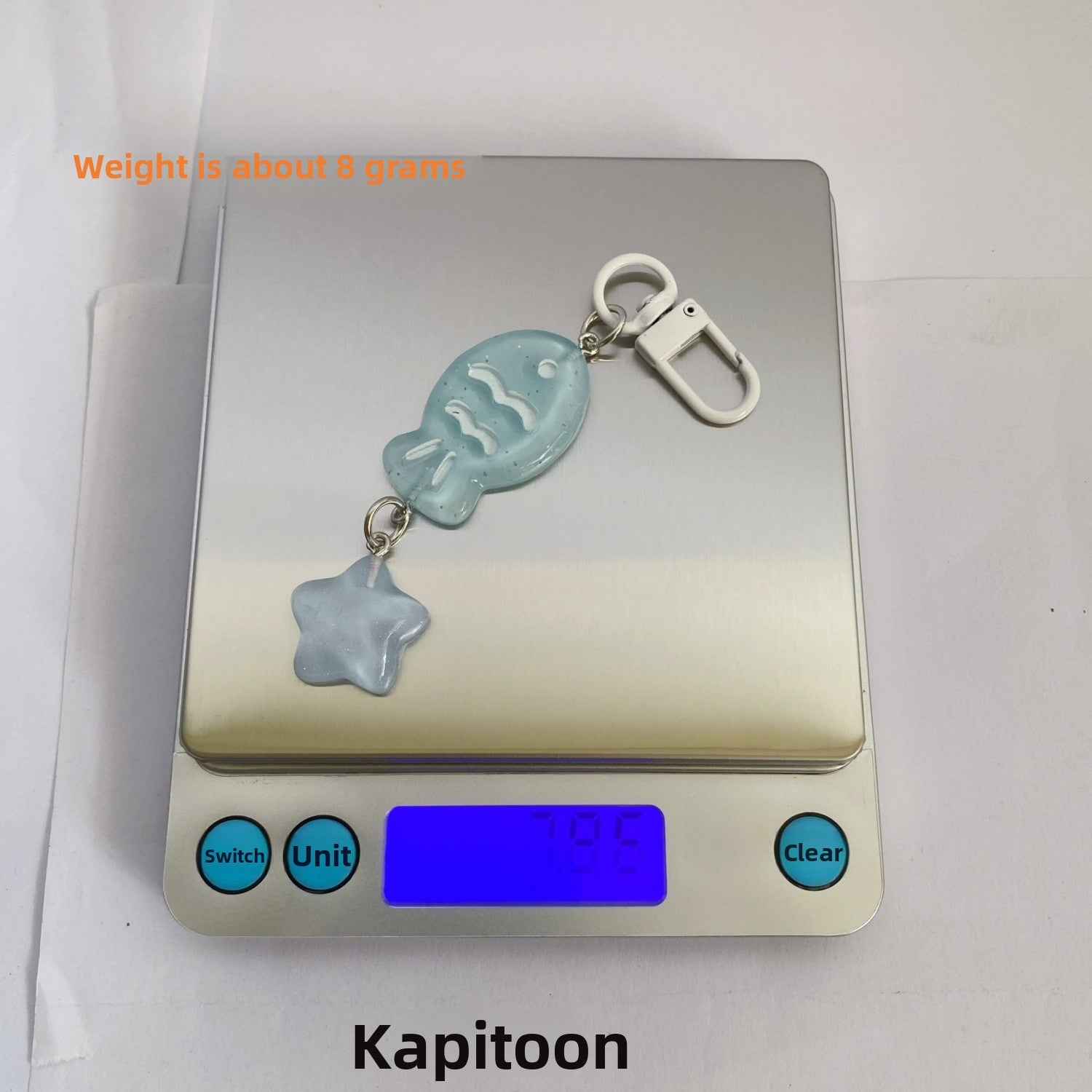 Handmade Fish Key Chain In Colour, Cute Style With Plastic Material, Perfect Summer Accessory
