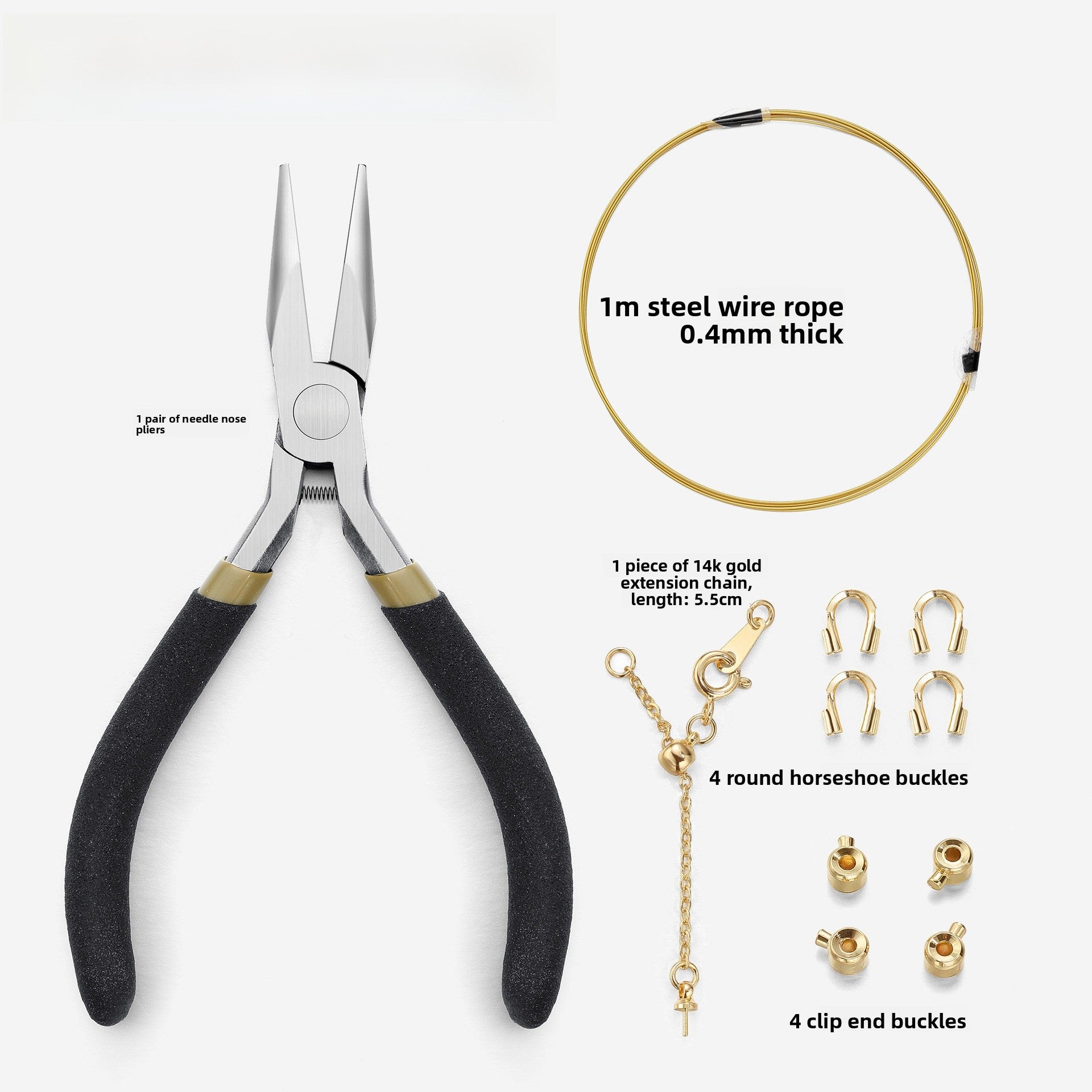 Copper Cord End Cap Jewelry Accessory In Simple Style With 18K Real Gold Plated Electroplated Finish, Gold Color