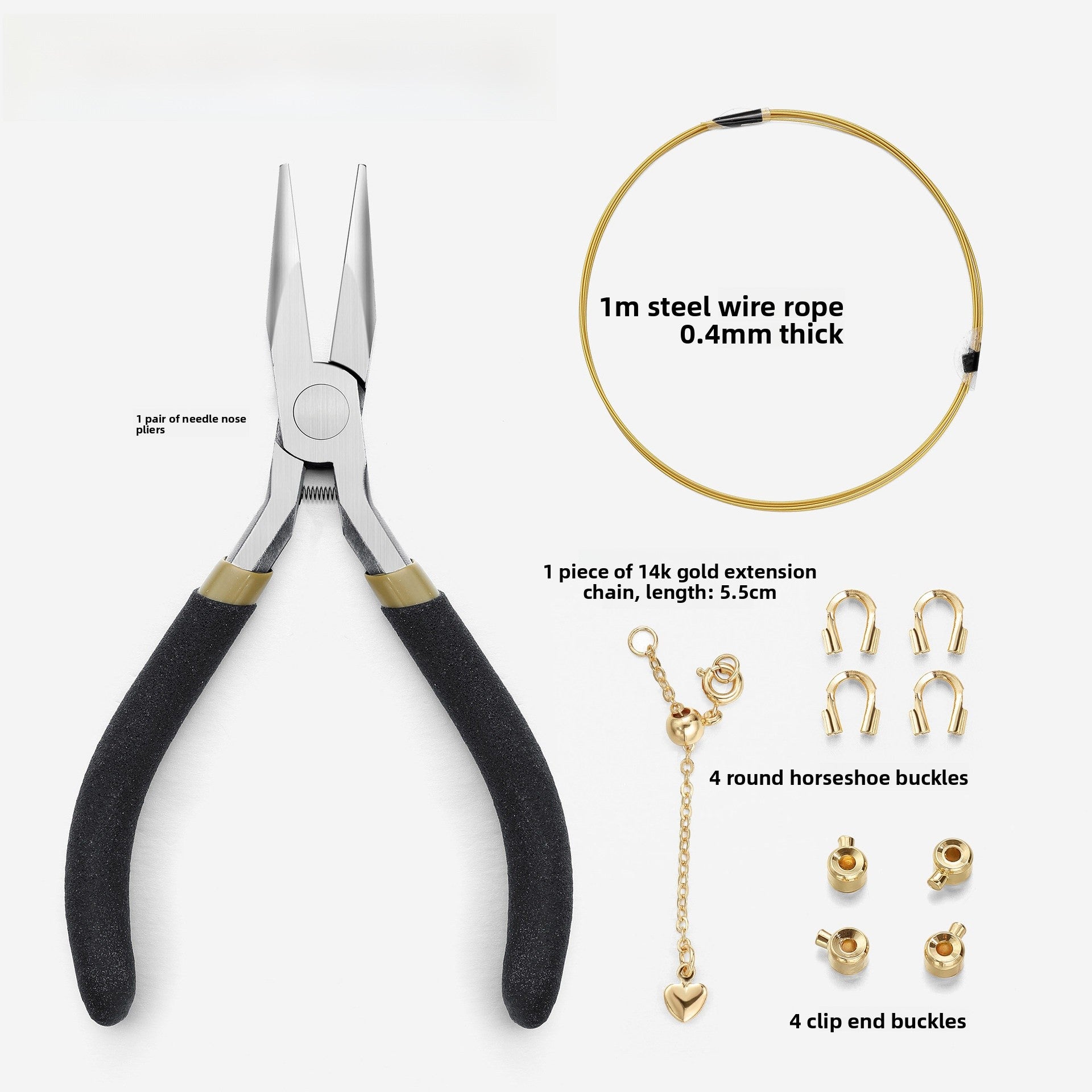 Copper Cord End Cap Jewelry Accessory In Simple Style With 18K Real Gold Plated Electroplated Finish, Gold Color