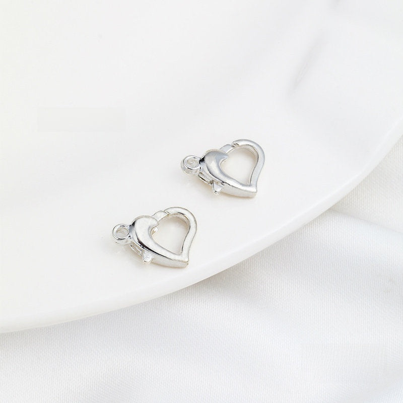 14k Gold Filled Heart Shape Jewelry Accessory With Electroplated Finish Featuring Spring Ring Trigger And Lobster Clasp Closure, 1 PCS