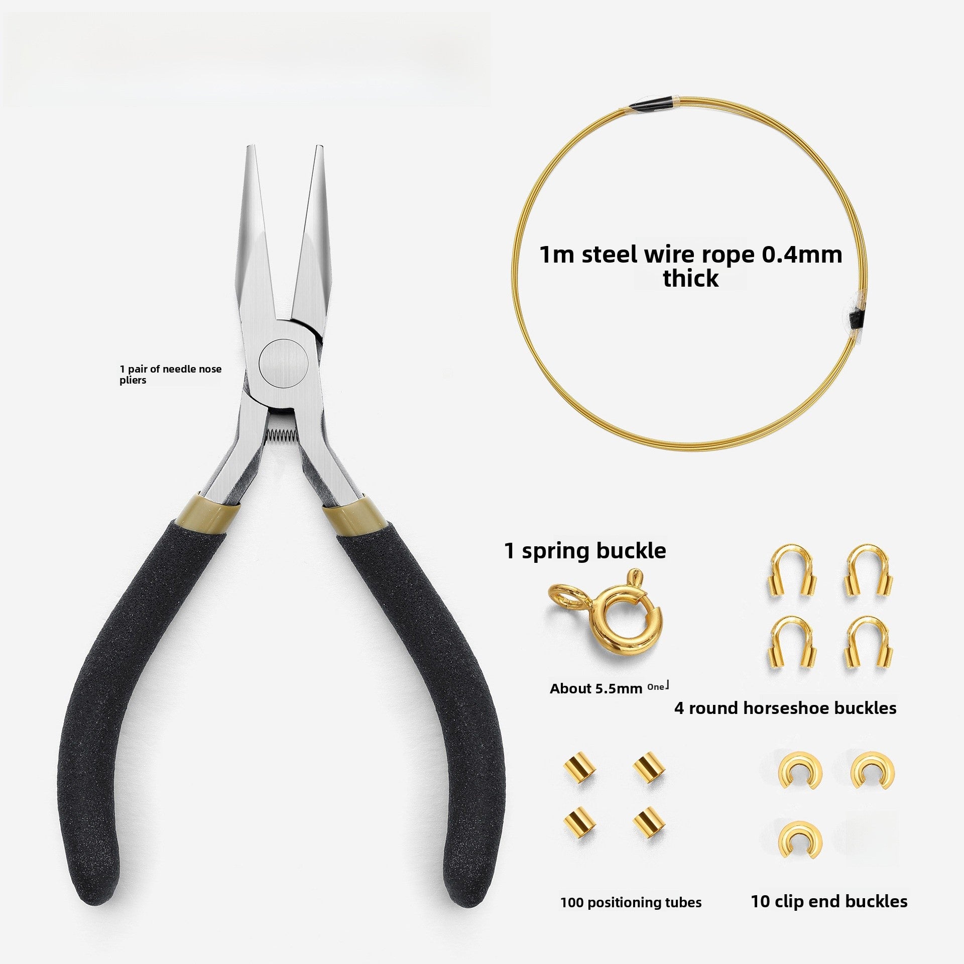 Copper Cord End Cap Jewelry Accessory In Simple Style With 18K Real Gold Plated Electroplated Finish, Gold Color
