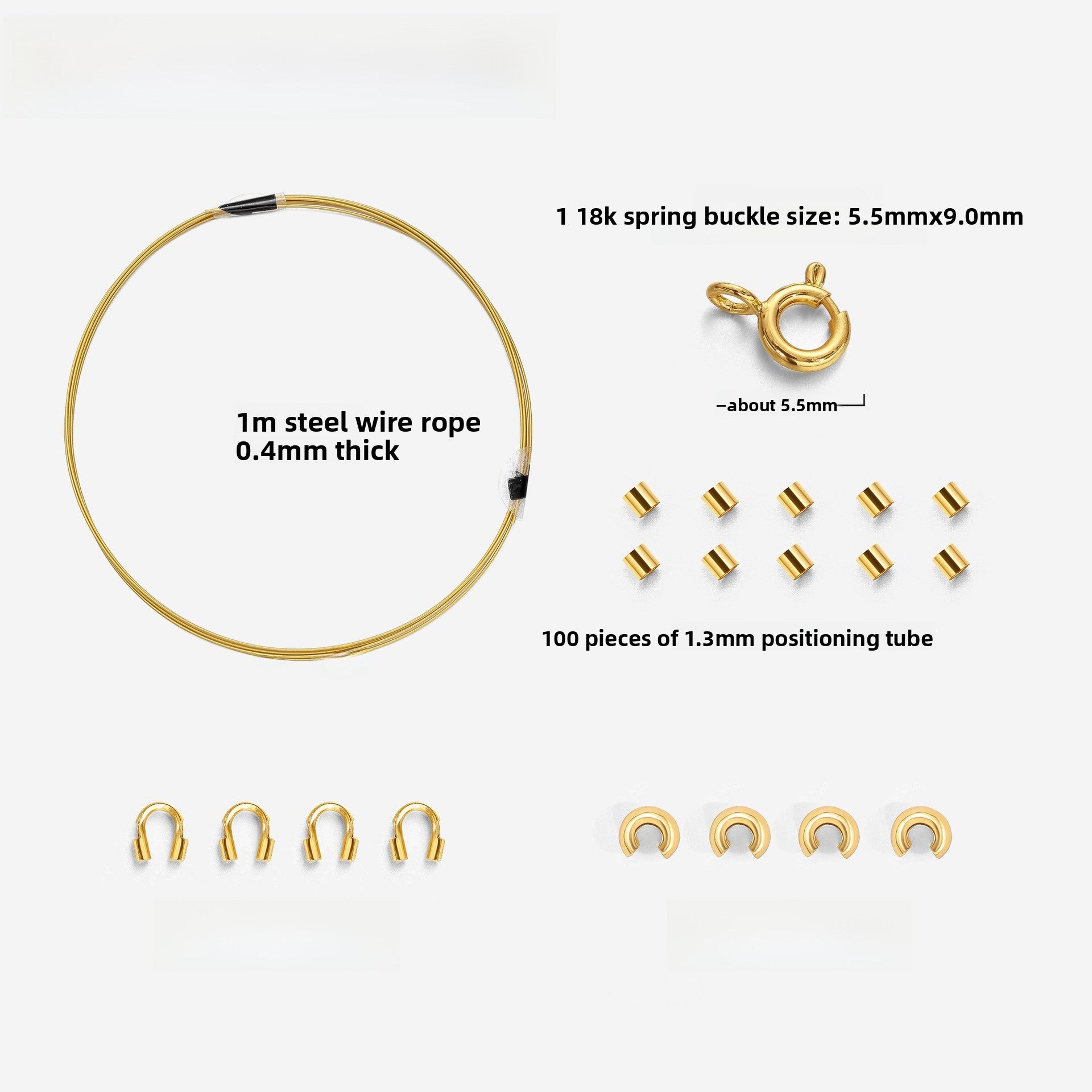 Copper Cord End Cap Jewelry Accessory In Simple Style With 18K Real Gold Plated Electroplated Finish, Gold Color