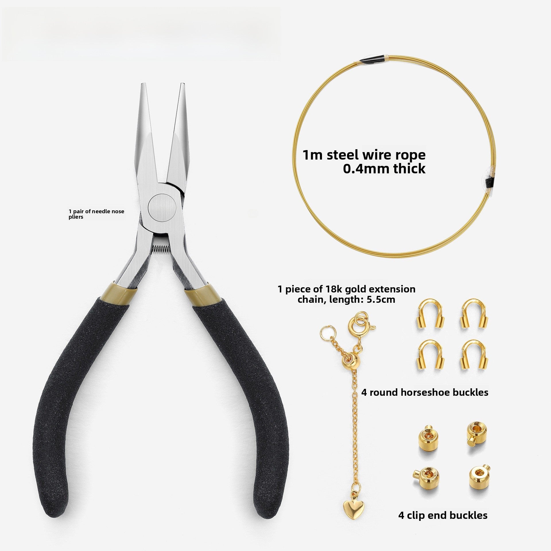 Copper Cord End Cap Jewelry Accessory In Simple Style With 18K Real Gold Plated Electroplated Finish, Gold Color