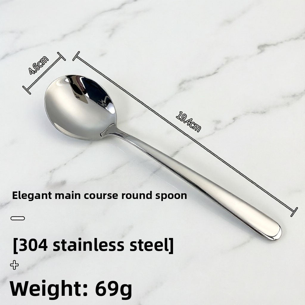 Elegant Solid Color Tableware Set For Birthday Featuring 304 Stainless Steel Inner Liner And Durable 304 Stainless Steel Exterior