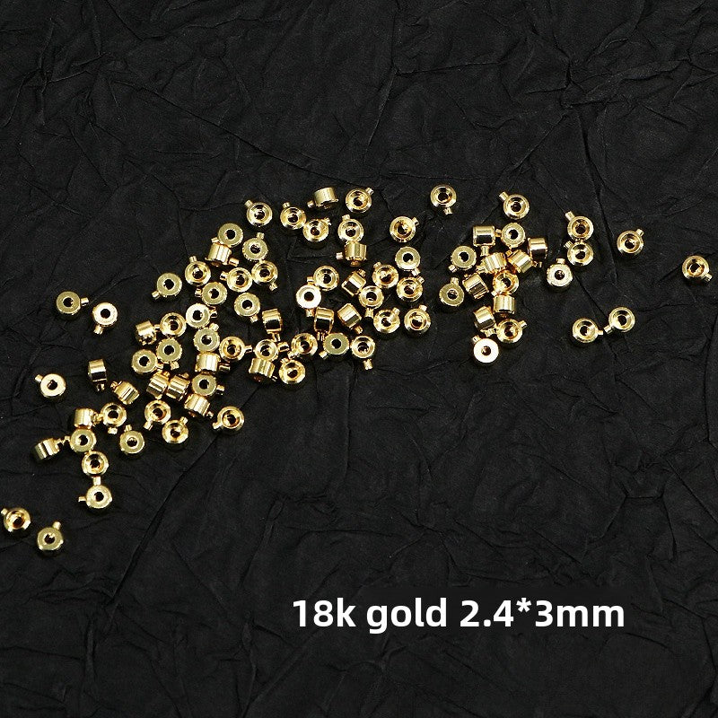 5 PCS Copper Jewelry Buckles With 18K Real Gold Electroplated Finish In Sweet Style, Gold Color Accessories