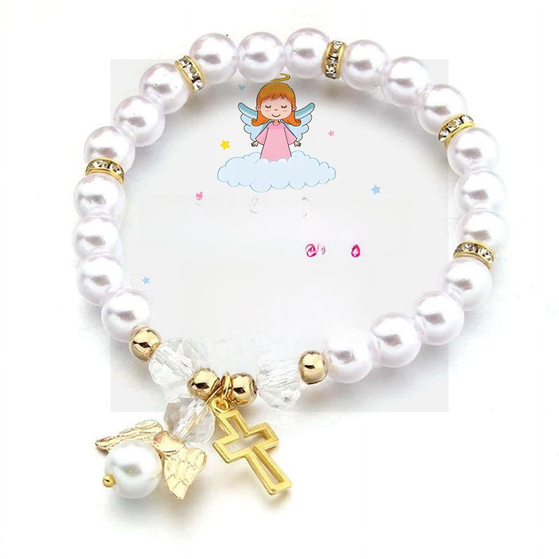 Heart Shape Bracelet For Women With Rhinestones And Imitation Pearl Featuring Simple Style Braid Design