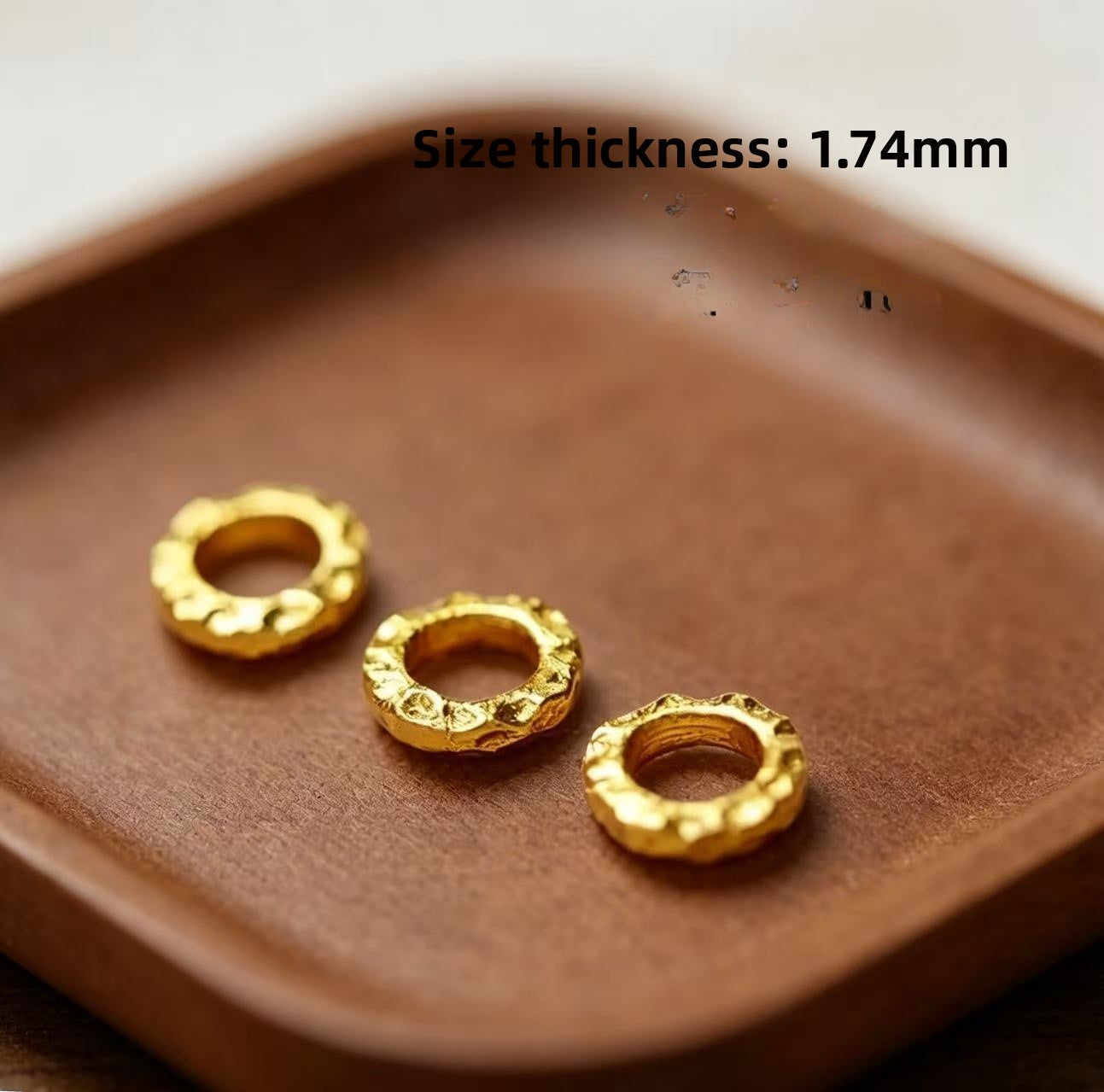 Maya Electroplated Golden Plated Copper Spacer Bars With Hole Size 6~9.9mm For Jewelry Accessories