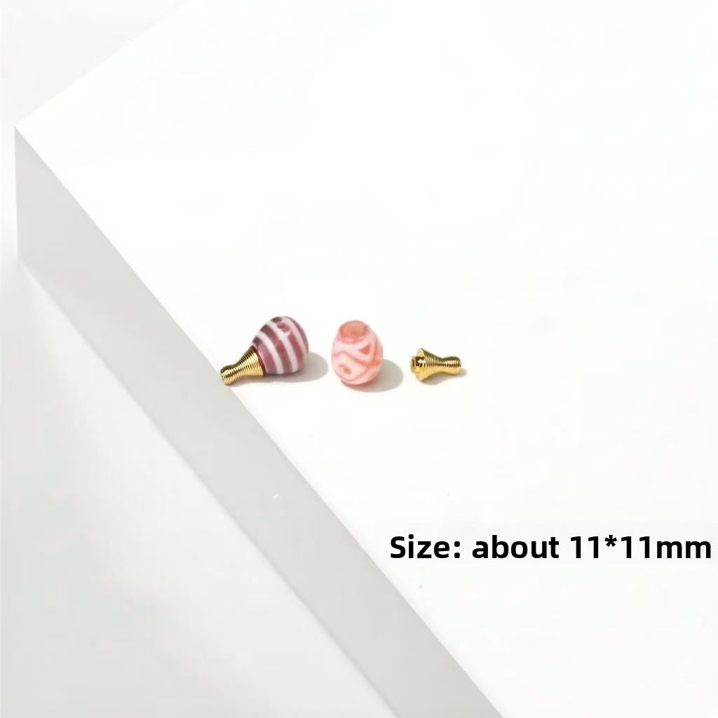 1 PCS Agate Skull Spacer Bar With Electroplated Finish, Ethnic Style Jewelry Accessory