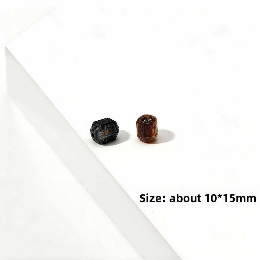 1 PCS Agate Skull Spacer Bar With Electroplated Finish, Ethnic Style Jewelry Accessory