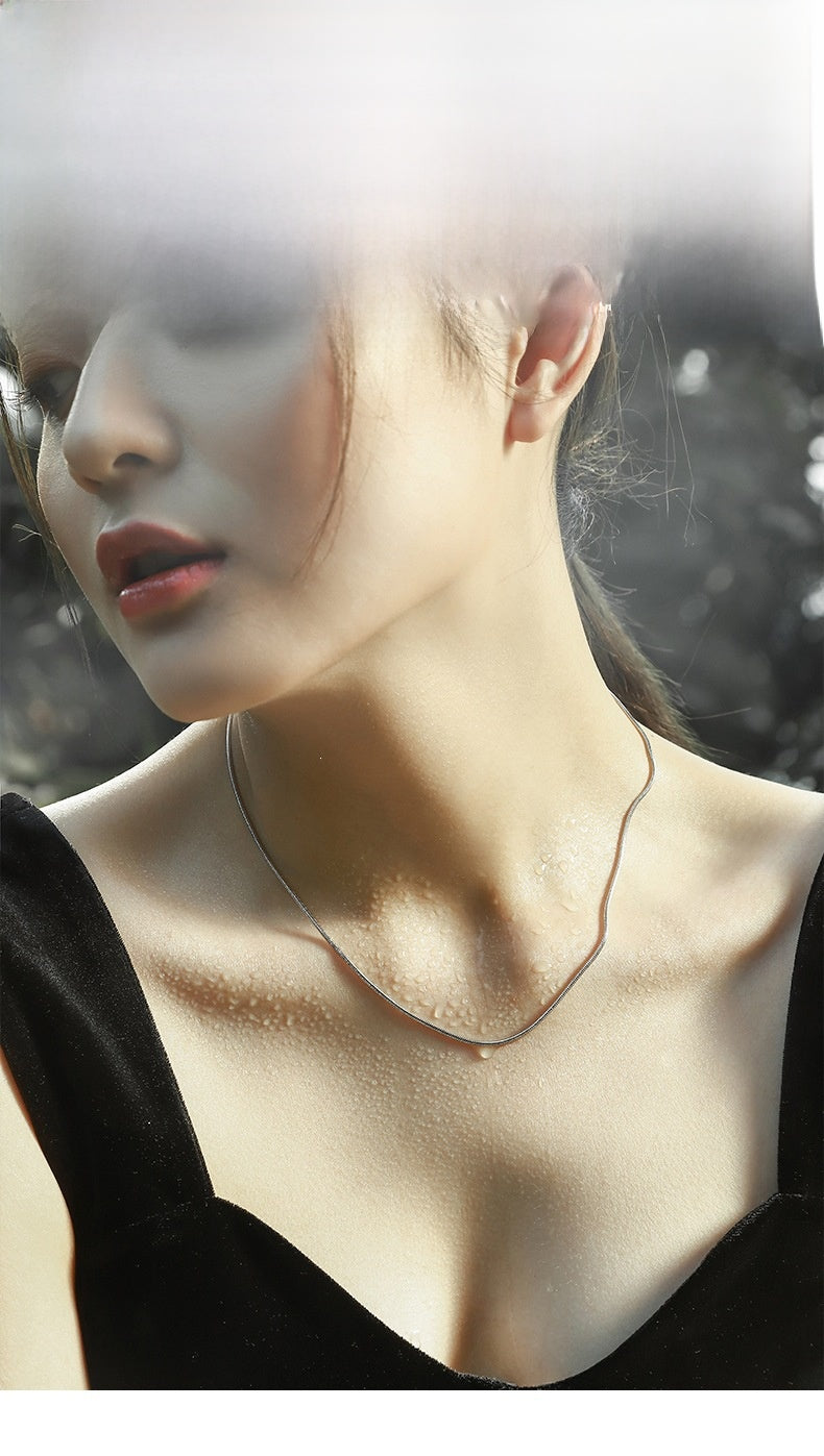 Gold Snake Necklace For Women In 925 Sterling Silver With Electroplated Finish And Snake Chain