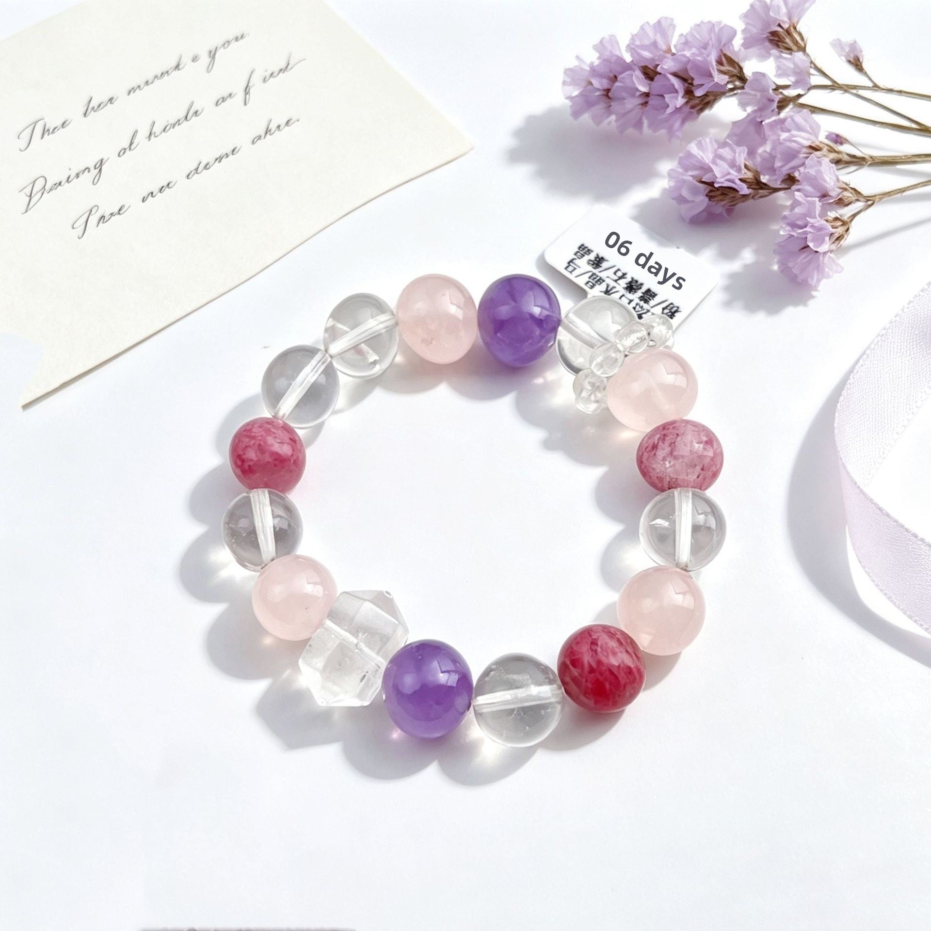 Basic Electroplated Crystal Bracelets For Women, 14 Pieces Set