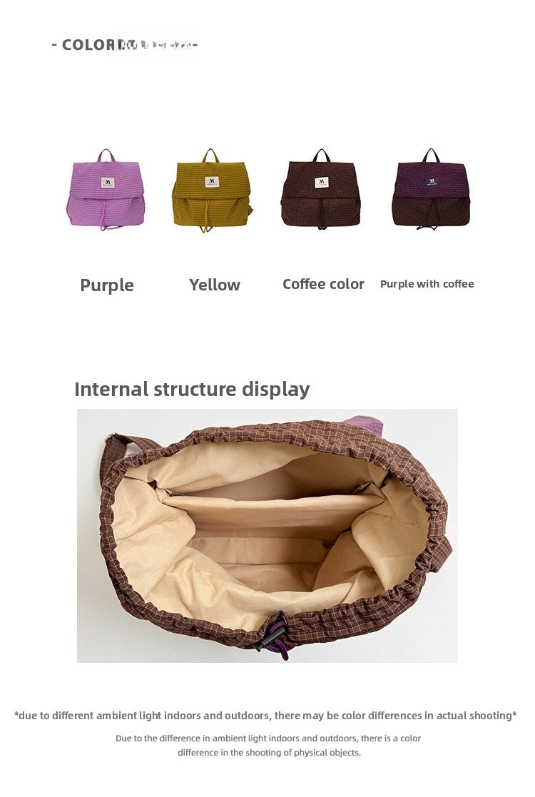 Breathable Letter Pattern Nylon Ladies Backpack For  Spring And Summer