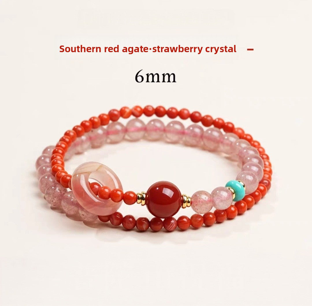 Crystal Beading Bracelet For Women, Elegant Birthday Gift Accessory