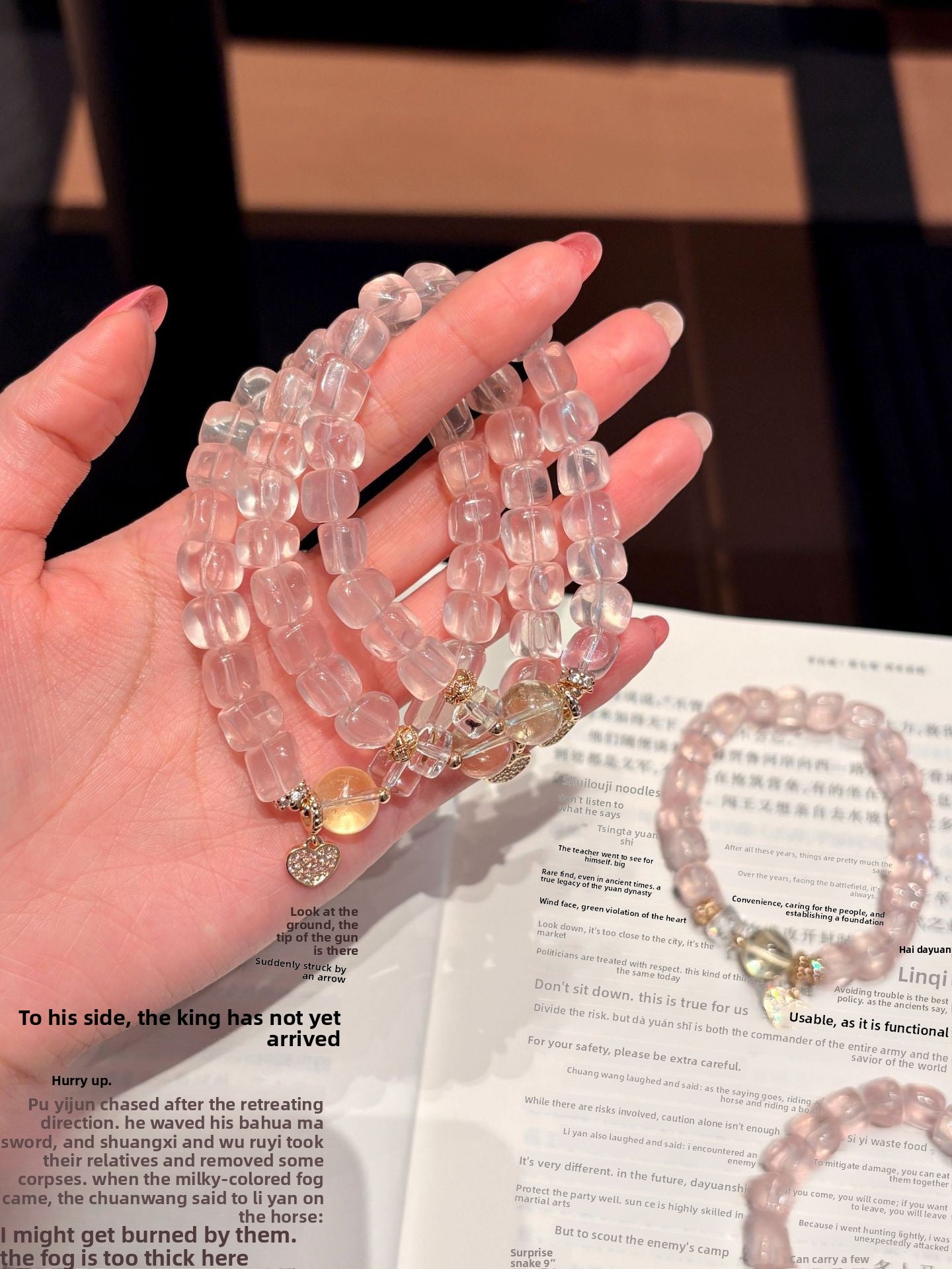 Heart Shape Beaded Natural Stone Bracelet For Women In Natural Pink, Perfect For Festival Occasions