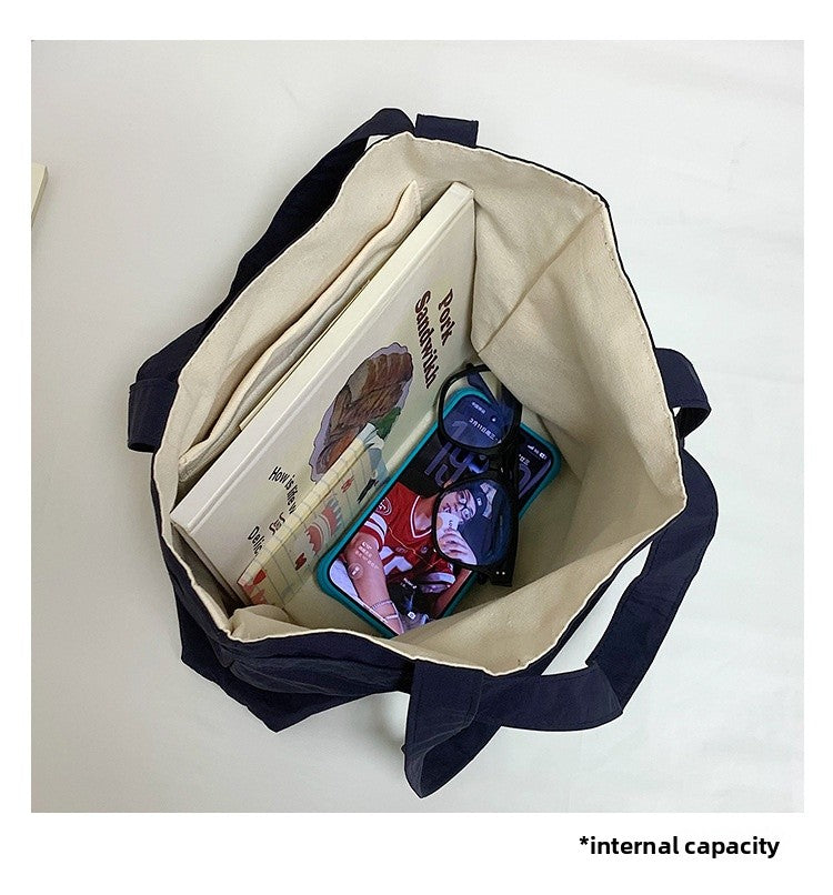 Color Block Square Canvas Tote Bag For Women With Top Handle, Perfect For  Spring And Summer