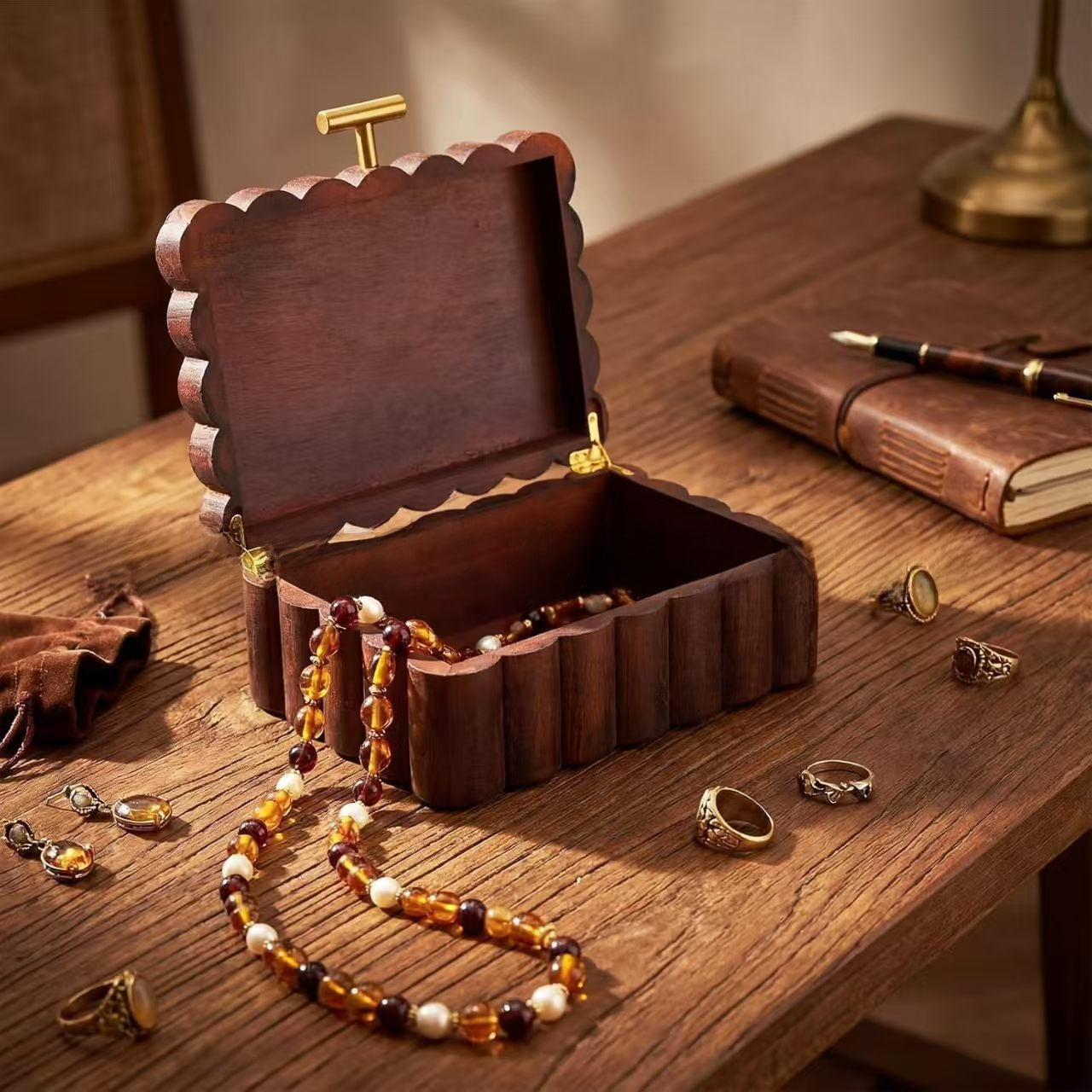 Modern Style Solid Color Wood Storage Box For Organized And Stylish Home Storage