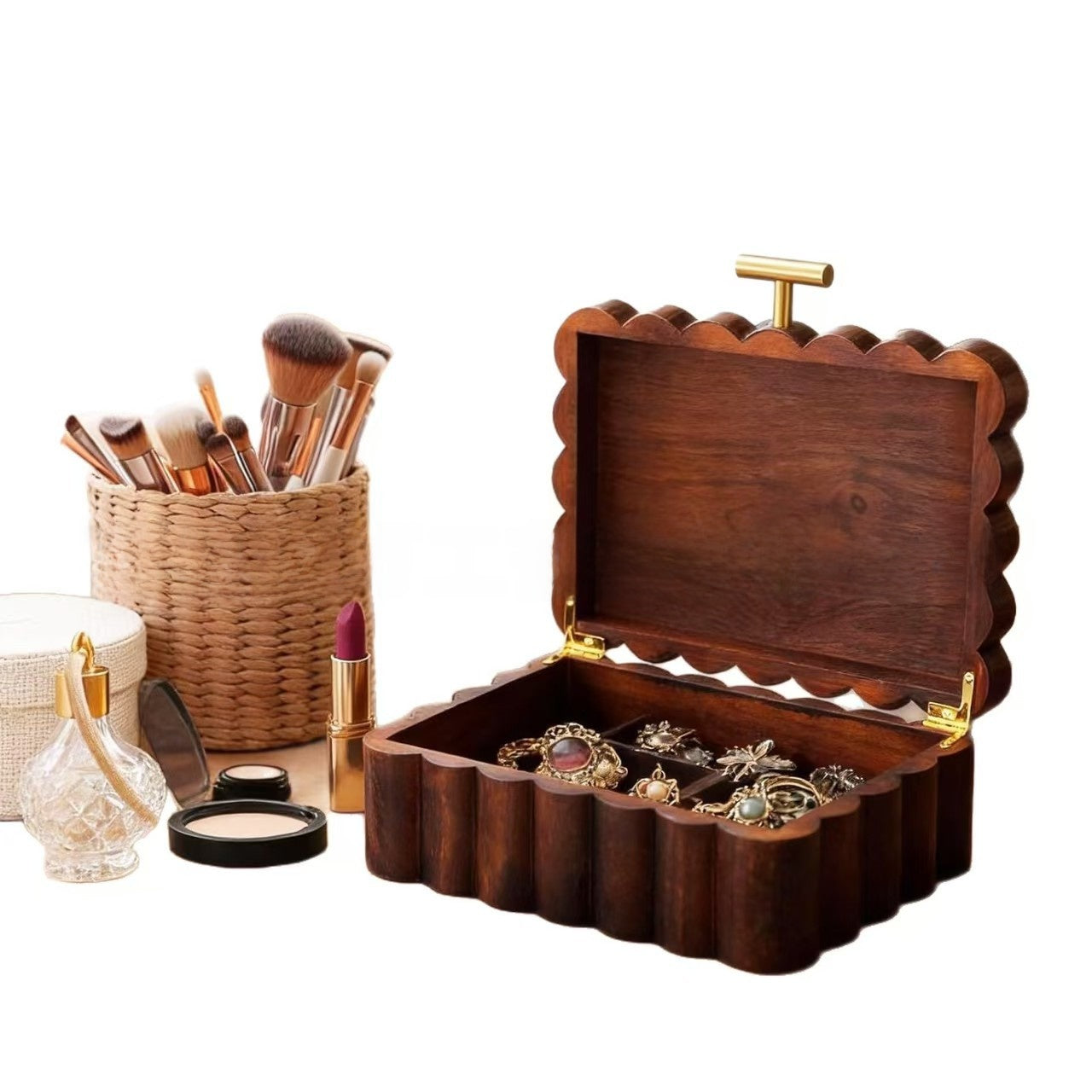 Modern Style Solid Color Wood Storage Box For Organized And Stylish Home Storage
