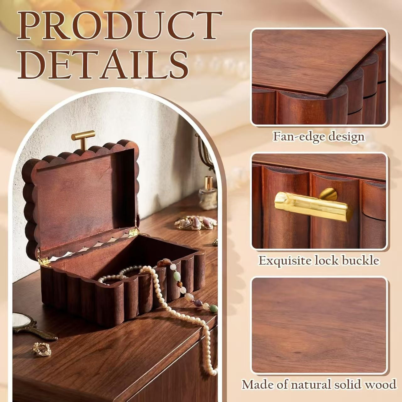 Modern Style Solid Color Wood Storage Box For Organized And Stylish Home Storage
