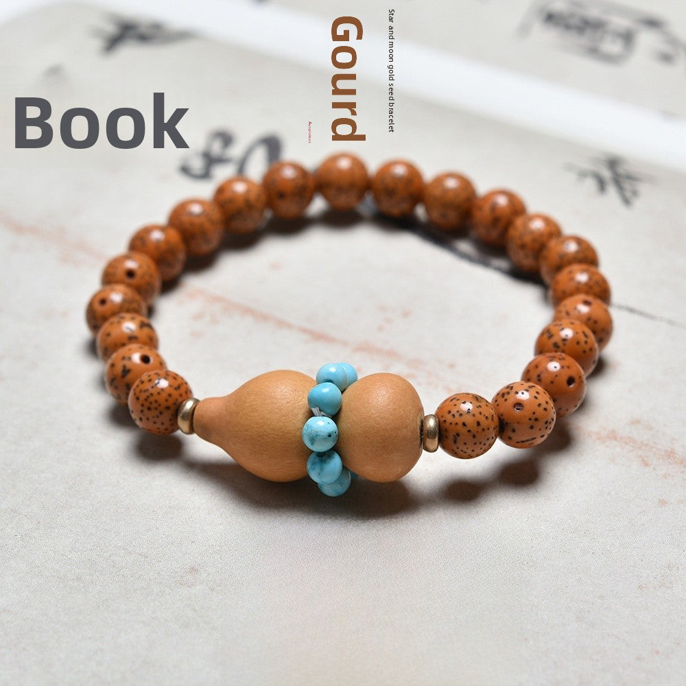 Geometric Ethnic Style Rosary With Yellow Wooden Beads Beading For Unisex