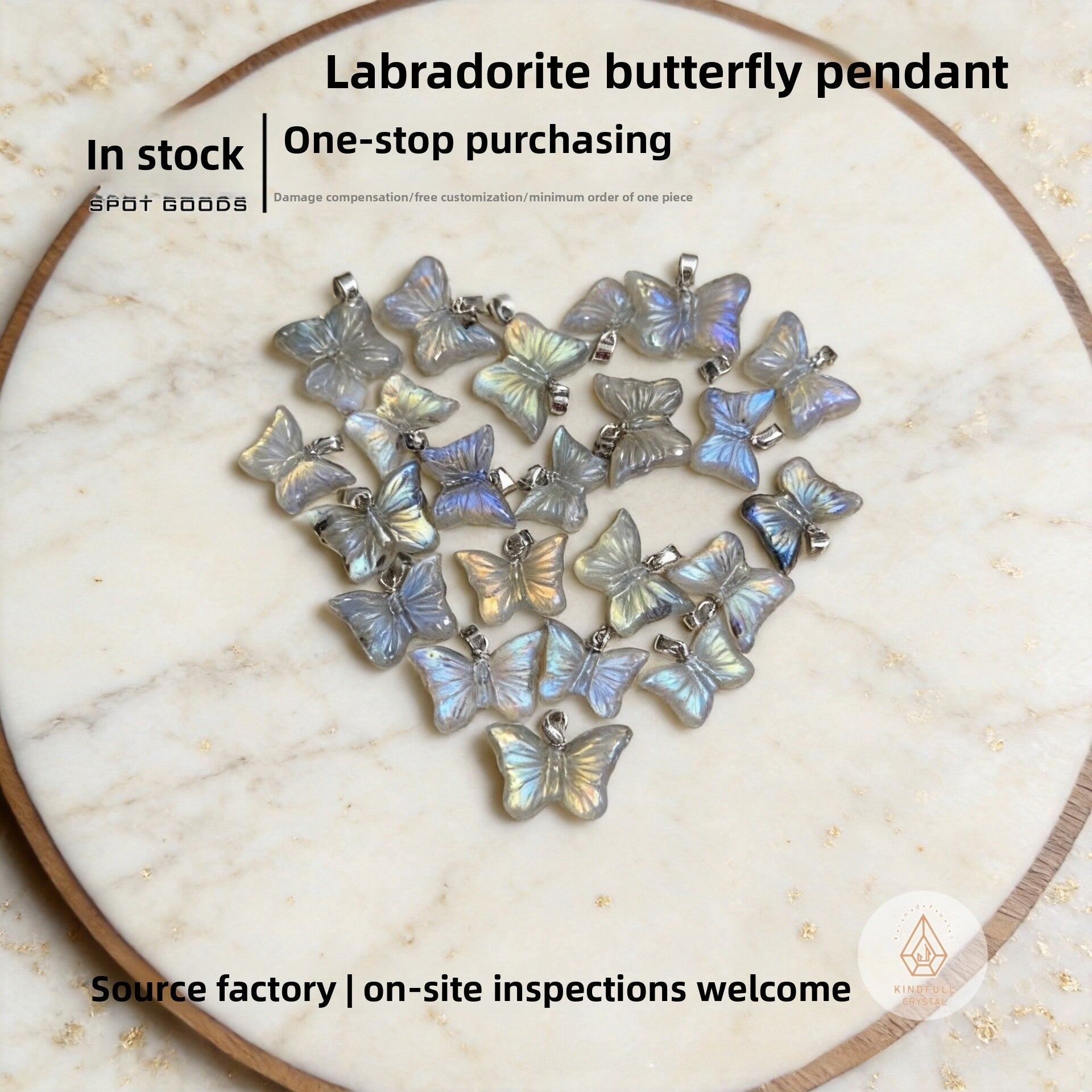 Blue Labradorite Butterfly Suncatcher For New Year Decoration, Elegant Crystal Home Decor
