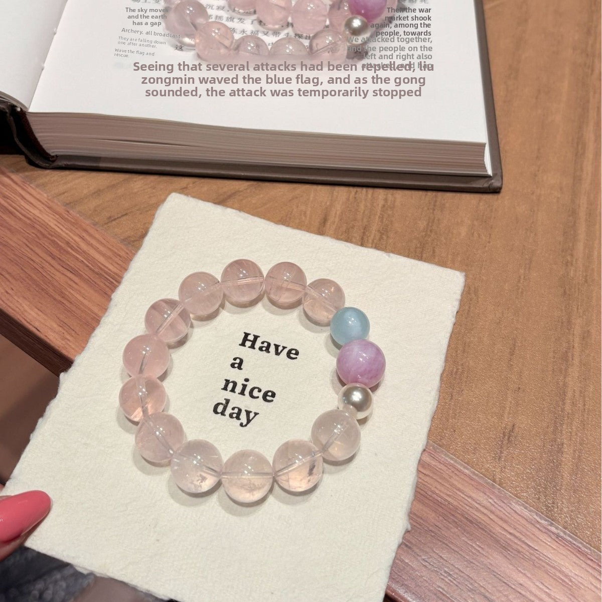 Heart Shape Natural Pink Natural Stone Beaded Bracelet For Women, Perfect For Festival Occasions